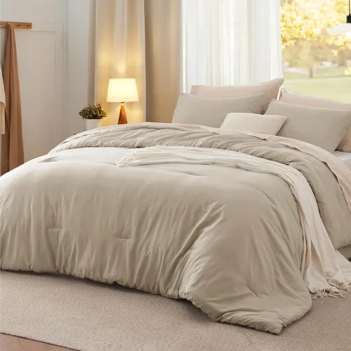 Miniatura 38 de Bedsure Juego edredón suave prelavado individual/individual XL, 365 días, cálido relleno alternativo GentleSoft™, 1 edredón ligero:68x88 pulgadas