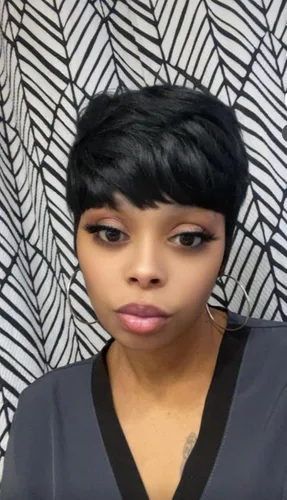 Miniatura 6 de FCHW - Pelucas de pelo corto para mujer, corte Pixie, pelucas brasileñas, corte Pixie para mujer, pelucas cortas con flequillo, peluca en capas
