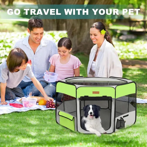 Miniatura 6 de Corralito portátil para mascotas, para gatos, cachorros, conejos, pollos, tienda de campaña plegable de gran capacidad para mascotas para interiores