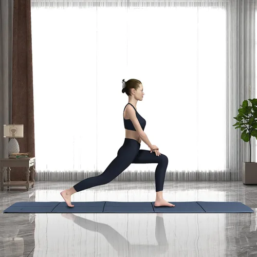 Miniatura 6 de Readaeer Foldable Yoga Mat for Travel Folding Yoga Mat 6mm Thick with Carrying Bag, Non-Slip TPE Exercise Pilates Mat for 72" L x 24" W x 0.24 Inch