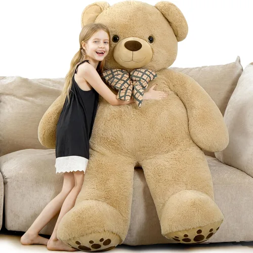 Miniatura 30 de MorisMos Oso de peluche gigante, regalo de oso gigante suave para niñas, novia en San Valentín, Navidad, cumpleaños, 47 pulgadas, azul Azul claro