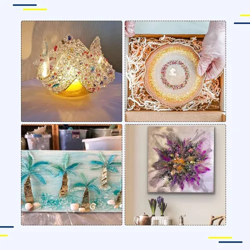 Miniatura 5 de Brillantina de vidrio triturado para manualidades con resina, chips metálicos irregulares de cristal, espolvorea con purpurina gruesa, copos