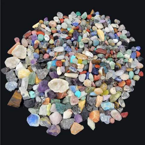 450 piezas de colecciones de rocas para niños, conjunto de más de 40 tipos de piedras preciosas y cristales, kit de ciencias de rocas y minerales