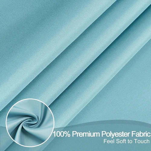 Miniatura 4 de AooHome Cortina de Ducha para Estante de Tamaño 36x72 Pulgadas, Cortina de Baño de Tela Sólida Azul Duradera con Ganchos, Borde Pesado, Impermeable