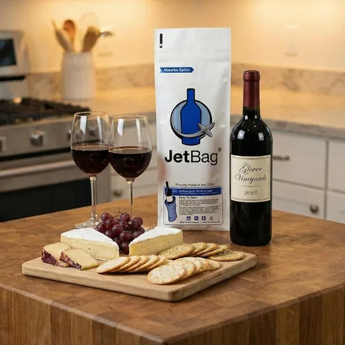 Miniatura 5 de JetBag Bold - Bolsas de vino para viajes, paquete de 3 bolsas reutilizables protectoras de viaje para botellas de vino, la bolsa de viaje absorbente