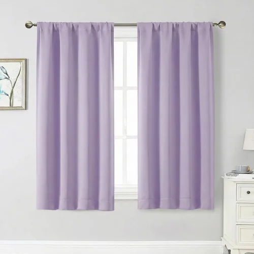 Miniatura 200 de Cortinas opacas para dormitorio, sala de estar, juego de 2 paneles de 54 pulgadas de largo, cortinas de oscurecimiento de habitación con aislamiento