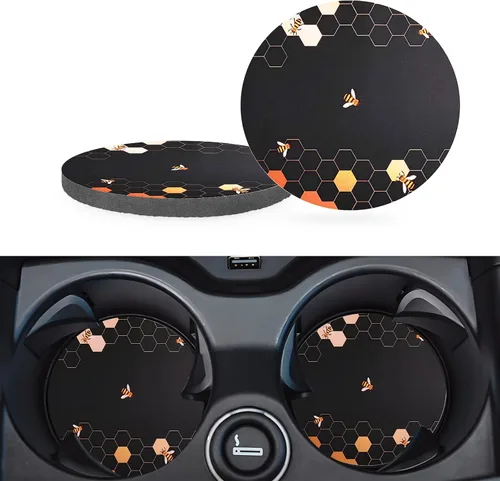 Miniatura 8 de Portavasos para automóvil, paquete de 2 – Posavasos universales antideslizantes de 2.75 pulgadas, posavasos de goma para automóvil, accesorios