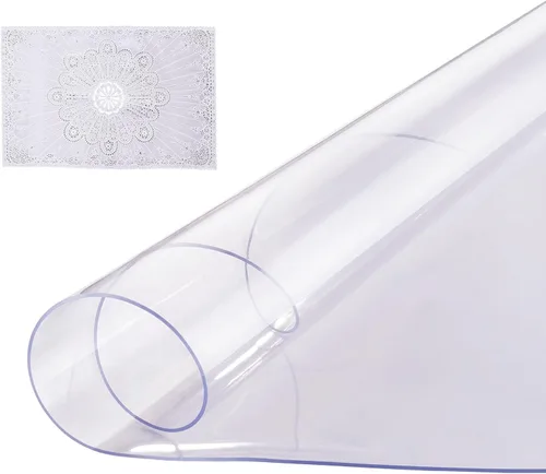 Miniatura 16 de VEVOR - Protector de escritorio transparente, 42 x 78 pulgadas, de 1.5 mm de grosor, rectangular, de plástico impermeable, antiarañazos y fácil