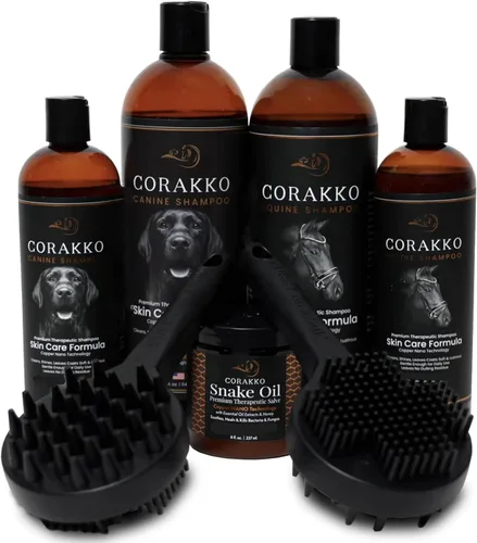 Miniatura 4 de Corakko - Champú para perros para alergias y picazón, fórmula terapéutica prémium para el cuidado de la piel, tecnología de nano-cobre, acondiciona