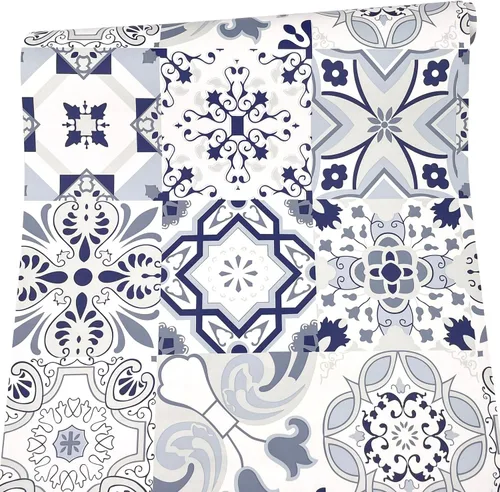 Miniatura 12 de Y - Revestimiento de porcelana retro para estantería, revestimiento extraíble para cajón, decoración de encimera, impermeable, 17.7 pulgadas x 9.8