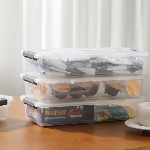 Miniatura 7 de novelinks Cajas de almacenamiento apilables transparentes con tapa Cajas organizadoras Contenedores organizadores de plástico duraderos