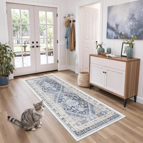 Miniatura 77 de zesthome Alfombra 4x6 - Alfombra Resistente a Manchas Lavable, Alfombras con Respaldo Antideslizante para Sala de Estar, Alfombras Pequeñas de Área