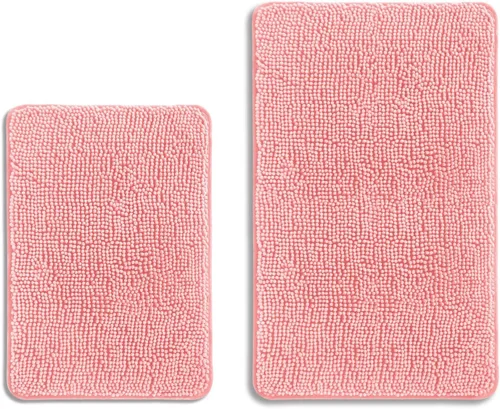 Miniatura 439 de Alfombra de baño pequeña de 12 x 18 pulgadas, lavable y absorbente, antideslizante, alfombra de baño de felpilla gruesa y suave para baño, ducha