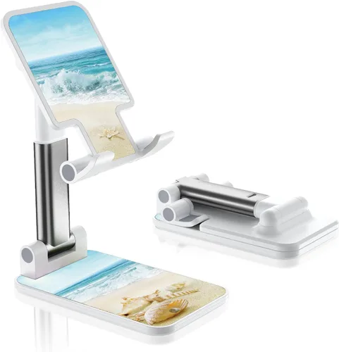 Miniatura 12 de Soporte de teléfono plegable para escritorio - Soporte de teléfono celular de ángulo ajustable - Adecuado para iPhone, Samsung - Flor negra