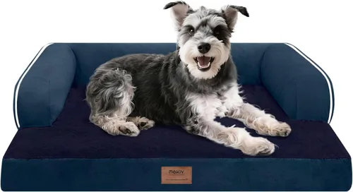 Miniatura 83 de Cama ortopédica impermeable para perros pequeños, cama para perros de tamaño mediano, cómoda cama para mascotas y gatos con lados, funda extraíble