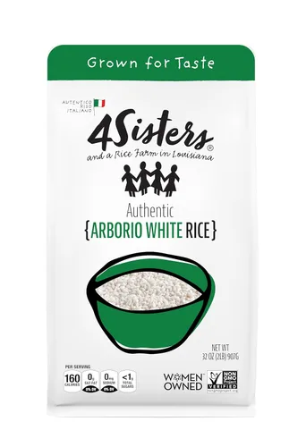 4Sisters - Auténtico arroz arborio italiano - Cultivado de forma sostenible - Propiedad de mujeres (2 lb)