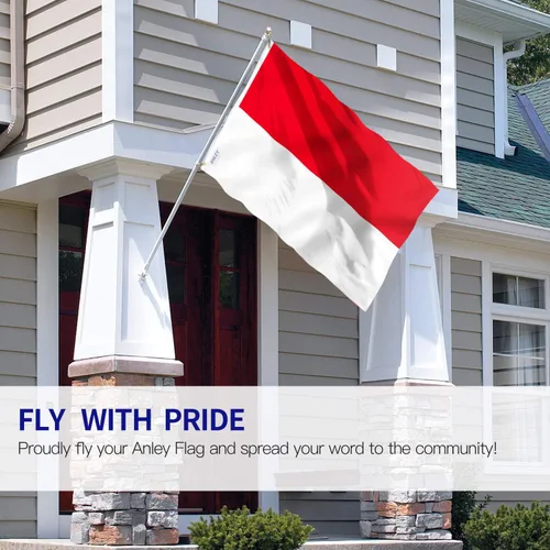 Miniatura 2 de ANLEY Fly Breeze - Bandera de Indonesia de 3 x 5 pies, color vivo y a prueba de decoloración, cabecera de lona y doble costura, banderas indonesias