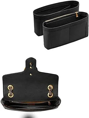 Miniatura 2 de Inserto de bolso pequeño para bolsa de hombro GG Marmont Matelasse paquete de 2 organizador de fieltro con cremallera compra 1 y obtén 1 bolsa
