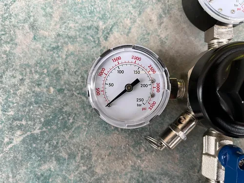 Miniatura 4 de Regulador de cerveza de nitrógeno CGA580 Regulador de nitrógeno de café Kegerator Regulador de presión de aire de gas de doble calibre con presión