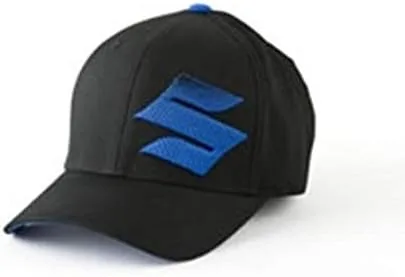 Suzuki Sombrero Flexfit bordado con logotipo 3D de gradiación en color negro y azul grandeXL