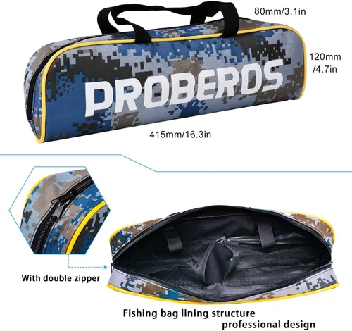 Miniatura 3 de Combo de caña de pescar y carrete, caña de pescar telescópica de fibra de carbono de 6.9 pies con combo de carrete de spinning/baitcasting, agua B