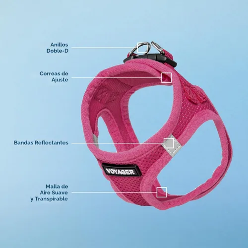 Miniatura 4 de Best Pet Supplies Voyager Step-in Air - Arnés de malla para todo tipo de clima, reflectante, antitirones, para perro y gato pequeño y mediano, Arnés