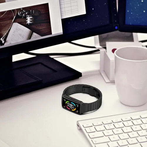 Miniatura 6 de SOOYEEH Correa para HUAWEI Band 6Honor Band 6, correa de repuesto de acero inoxidable