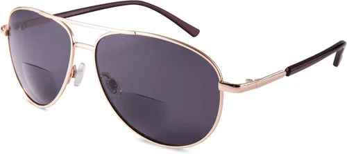 EYEGUARD Gafas de sol bifocales unisex de estilo clásico con lente protección UV400 para exteriores para hombres y mujeres