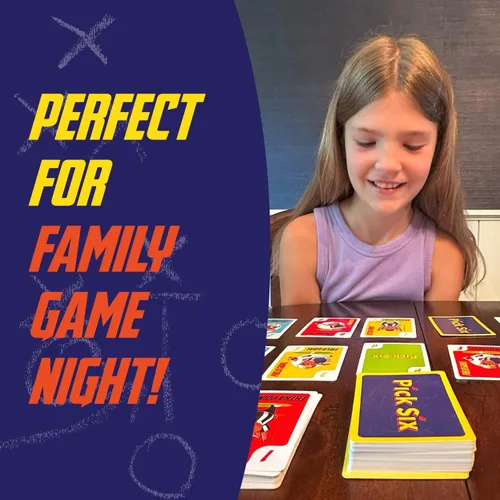 Miniatura 6 de Pick Six – ¡El mejor juego de cartas con temática de fútbol americano! Juego de cartas estratégico para niños y adultos. Ideal para fiestas y noches