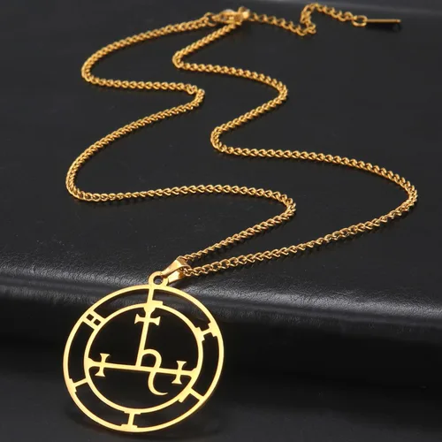 Miniatura 16 de EUEAVAN Sigil of Lilith Collar para mujeres y hombres Hécate gótico Lilith Diosa Sigil colgante Lucifer Signo mitología pagana joyería regalo