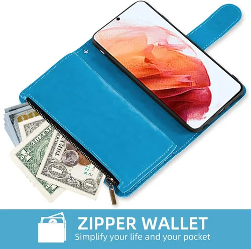Miniatura 5 de Asuwish Funda de teléfono para Samsung Galaxy S23 5G con protector de pantalla de vidrio templado y tarjetero de cuero con diseño de flores, soporte