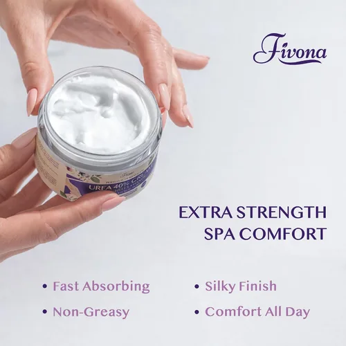 Miniatura 6 de FIVONA Crema para pies 40% urea para talones secos agrietados, crema suavizante de callos extra fuerte con ácido salicílico al 2%, árbol de té