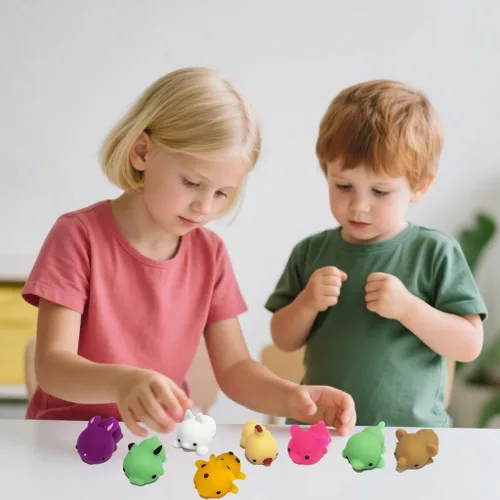 Miniatura 2 de Giant Mochi Squishy Paquete de 8 adorables animales suaves y esponjosos, juguete para aliviar el estrés, recuerdo de fiesta para niños