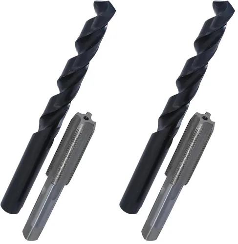 Miniatura 21 de Drill América - Juego de brocas para taladro y llave de acero para alta velocidad POU (#0-80 - 1-1/2"-12, m1.6 - m36, NC, NF). Set de taladro