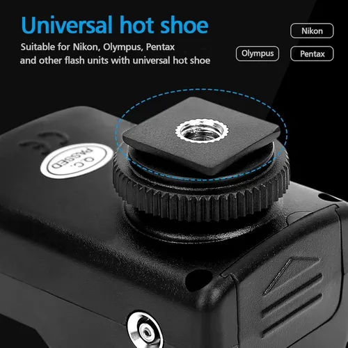 Miniatura 3 de Juego de disparadores de flash, 433 MHZ 16 canales Speedlite Studio Shutter Release Transceptor Kit con 1 transmisor 3 receptores 1 cable