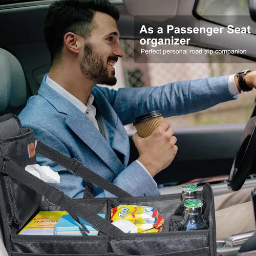 Miniatura 4 de Organizador de automóvil para niños, organizador de automóvil fácil de alcanzar y almacenamiento para asiento trasero entre asientos con caja