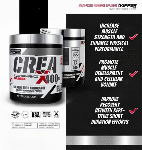 Miniatura 3 de Kiffer Labs CreaX - Monohidrato de creatina en polvo, 14.11 oz (80 porciones), creatina pura para el crecimiento muscular y la fuerza