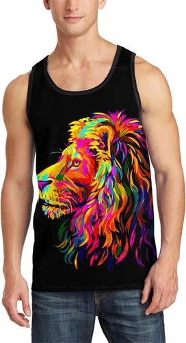 Miniatura 3 de Asylvain Camisetas sin mangas 3D para hombres y mujeres, diseño fresco gráfico sin mangas, camisetas de verano