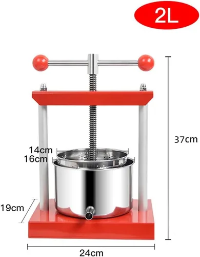 Miniatura 2 de Prensa manual de vino de frutas para cocina, extracción eficiente de jugo, separador de residuos, ahorro de tiempo, ideal para limón, sandía, fresa