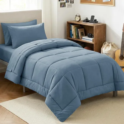 Miniatura 29 de CozyLux Juego de edredón tamaño King, color verde oliva, 7 piezas en una bolsa, edredón verde tamaño King, juegos de ropa de cama para todas