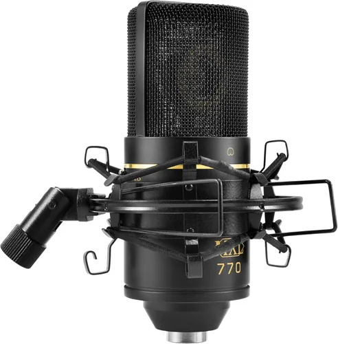 MXL 770 Micrófono de condensador para podcasting, canto, grabación en estudio casero, juegos y transmisión | XLR | Diafragma grande | Cardioide