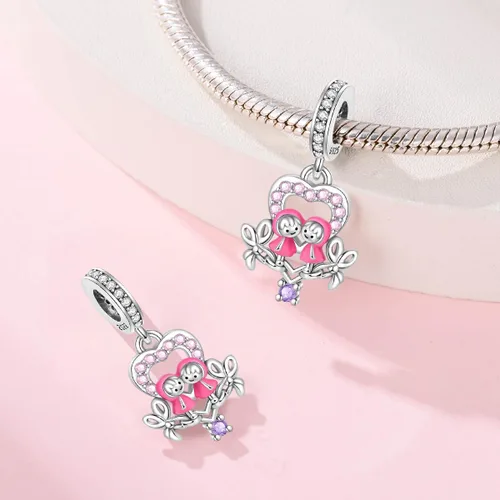 Miniatura 98 de KUNSIR Los abalorios se adaptan a pulseras Pandora para mujer, plata de ley 925, cuentas colgantes de joyería para niñas, dijes de feliz cumpleaños