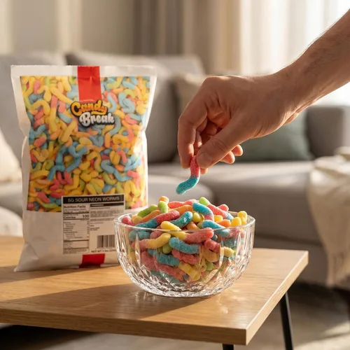 Miniatura 6 de Candy Break Fruity & Sweet Blue Sharks Bolsa de 5 libras de tamaño compartido – Paquete de caramelos masticables a granel – Snacks para niños