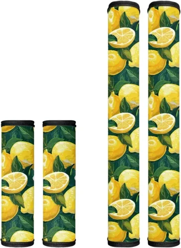 Miniatura 37 de Juego de 4 fundas protectoras de repuesto para manija de puerta de refrigerador con temática de té de la tarde para microondas, horno, refrigerador