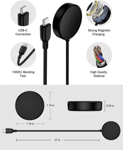 Miniatura 4 de Cargador para Samsung Watch 8, Galaxy Watch Charger para 8 Classic/Ultra/FE/7/6/6 Classic/5/5 Pro/4/4 Classic/3/Active 2/1, cargador magnético