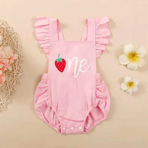 Miniatura 7 de GRNSHTS Trajes de primer cumpleaños para niñas con volantes para primer cumpleaños, mameluco sin espalda