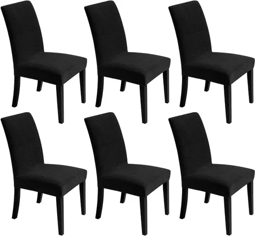 Miniatura 16 de Fundas para silla de comedor – Fundas elásticas para silla, protector decorativo impermeable, desmontables, lavables y elásticas, de licra