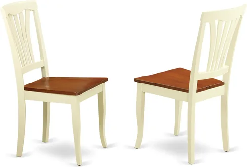 Miniatura 4 de East West Furniture AVON7-WHI-W - Juego de comedor de 7 piezas consta de una mesa de comedor ovalada con hojas de mariposa y 6 sillas de cocina, 42