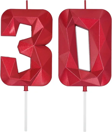 Miniatura 271 de DERVENTA Velas de cumpleaños con números grandes, 3D, color rosa, 3.7 pulgadas, decoración para tartas de fiesta, 1 pieza (número 3 rosa)