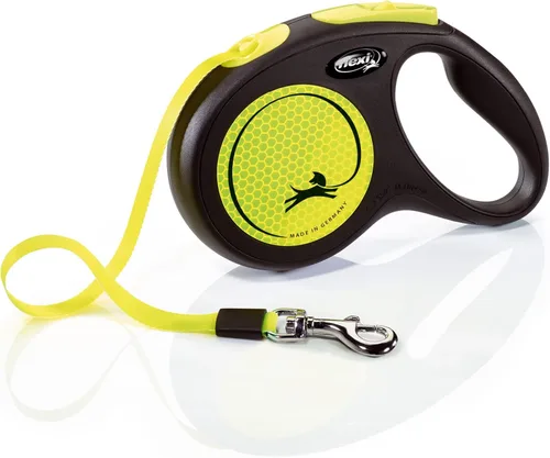 Miniatura 11 de FLEXI Correa Retráctil Giant Tape para Perros Medianos de Hasta 55 libras – 26 pies, Negro Correa para Caminar Mascotas Sin Enredos con Freno